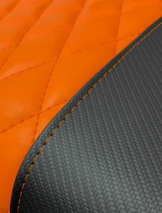 EVolution | Black Carbon Fiber & Orange with Orange Diamond Stitching