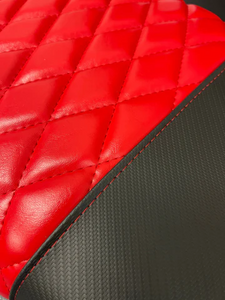 EVolution | Black Carbon Fiber & Red with Red Diamond Stitching